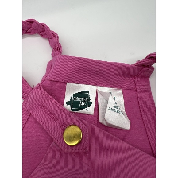 Extremely Me‎ Girls Overalls - Pink - Size 6X - Braided Straps - Picture 4 of 6